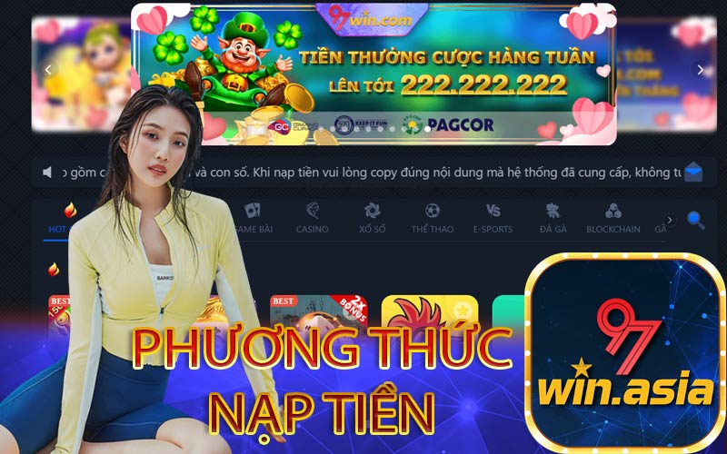 PHƯƠNG THỨC NẠP TIỀN